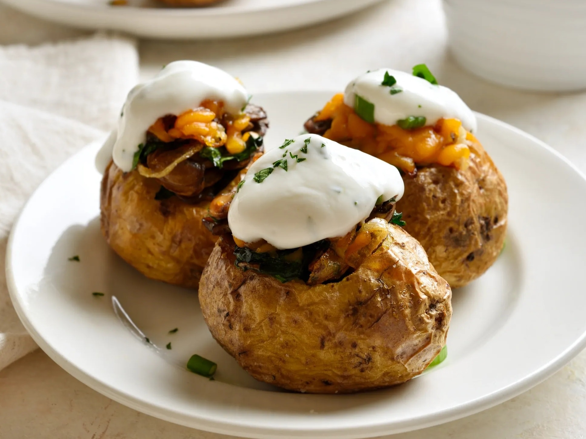 Spinach & Cheese Stuffed Mushrooms